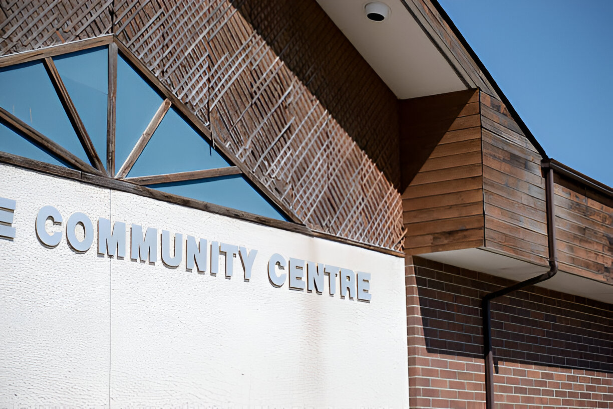 Community center with people participating in activities